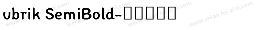 ubrik SemiBold字体转换